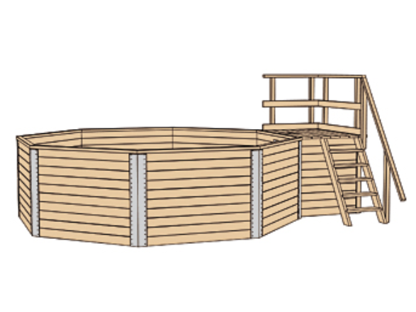Piscine Bois Ronde ( hors équipement inclus ) – Image 2